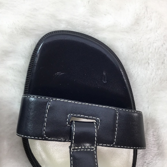 J.G. Hook Shoes Jghook Francine Black Leather Heeled Sandal 7